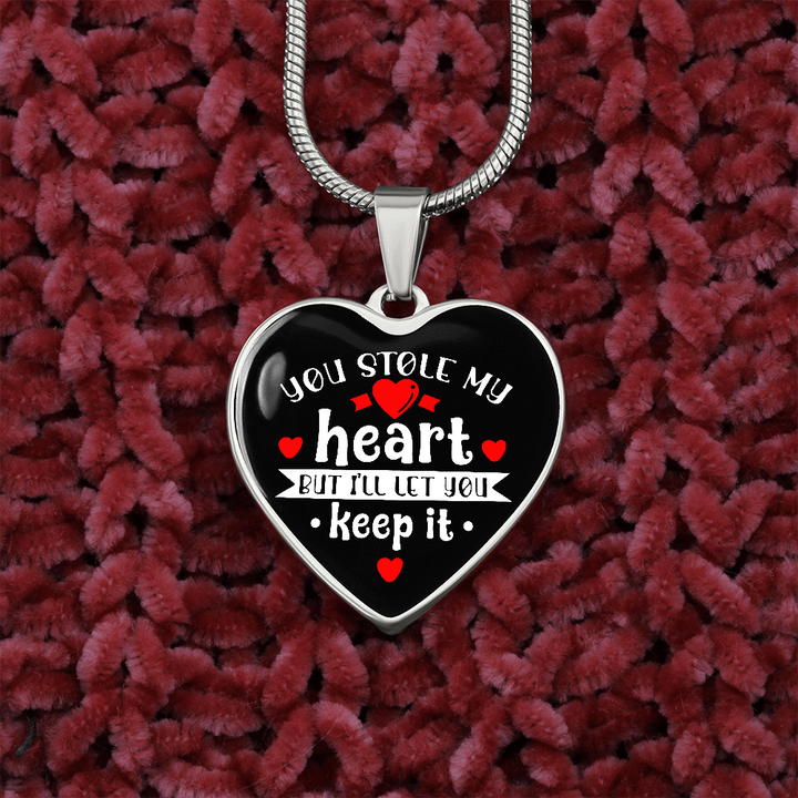 I stole your heart on sale heart pendant necklace