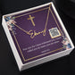 Signiture Style Name Necklace with Bible Verse Card & QR Code for Hidden Mother's Day E-Card