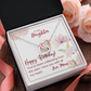 To My Daughter - Interlocking Hearts Necklace with Happy Birthday Message Card