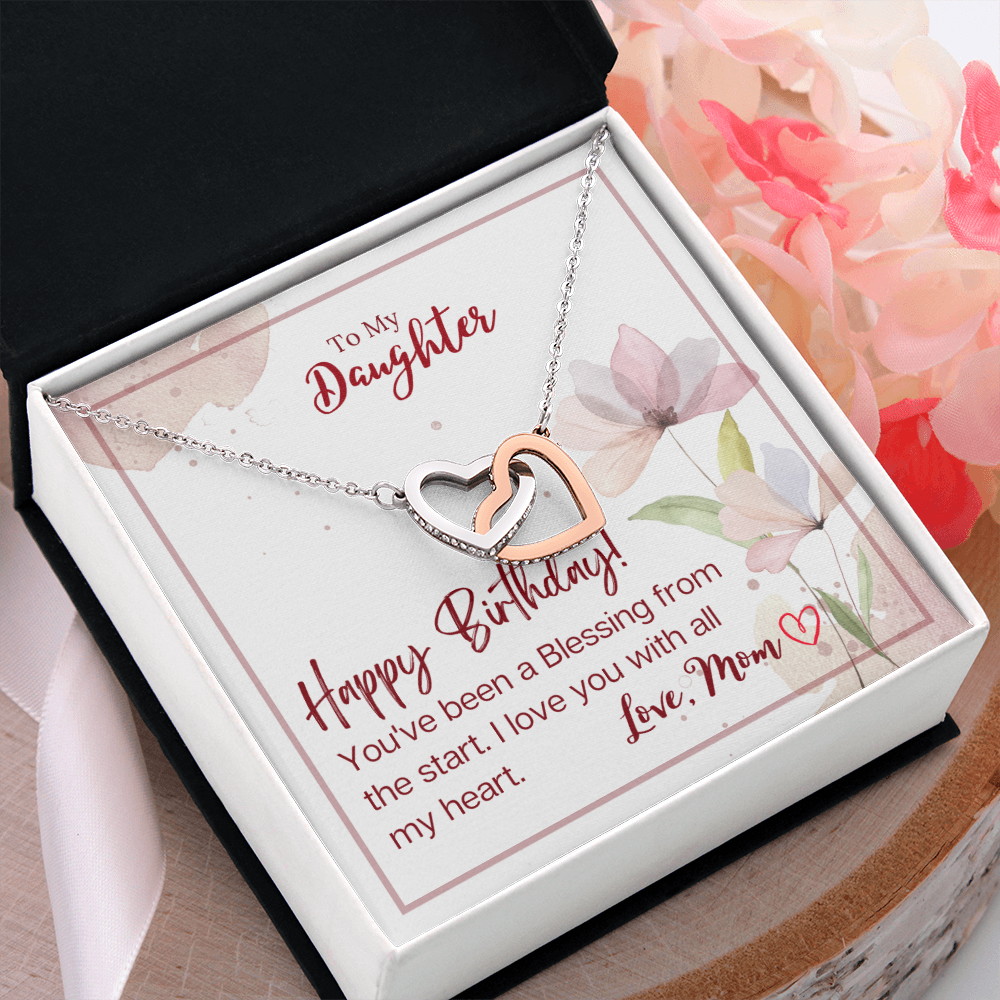 Daughter Birthday Necklace To My Daughter with Birthday Message